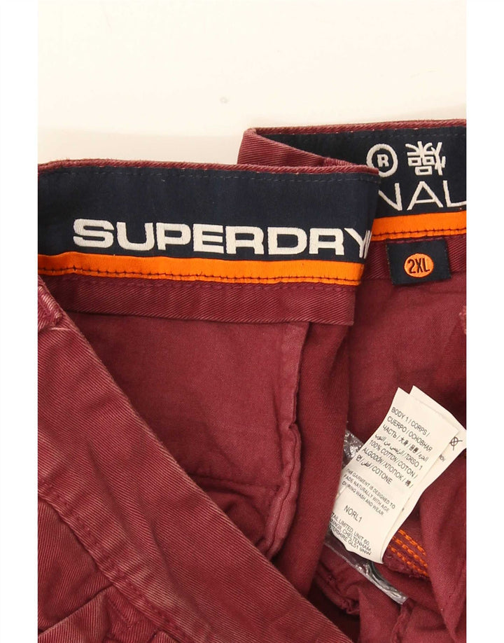 Superdry Herren Chinoshorts 2XL W42 Kastanienbraun Baumwolle