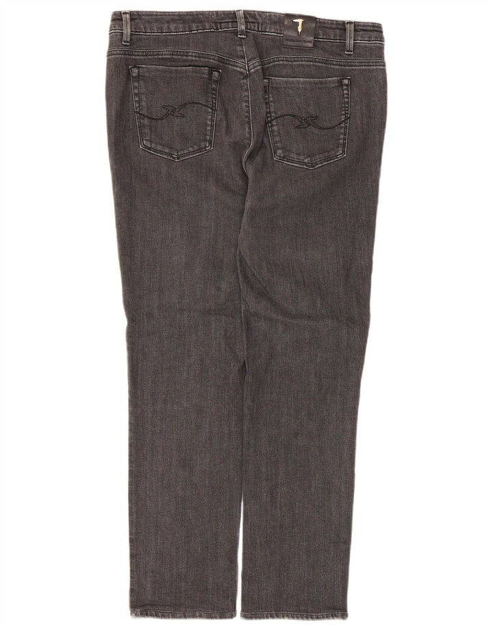 Trussardi Herren Straight Jeans W33 L26 Grau