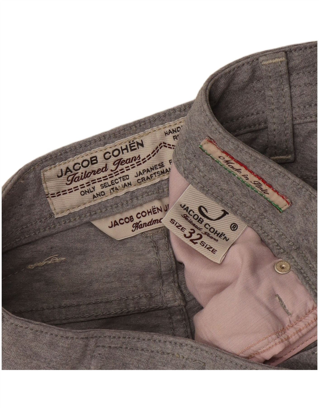 Jacob Cohen Herren Freizeitshorts W32 mittelgraue Baumwolle