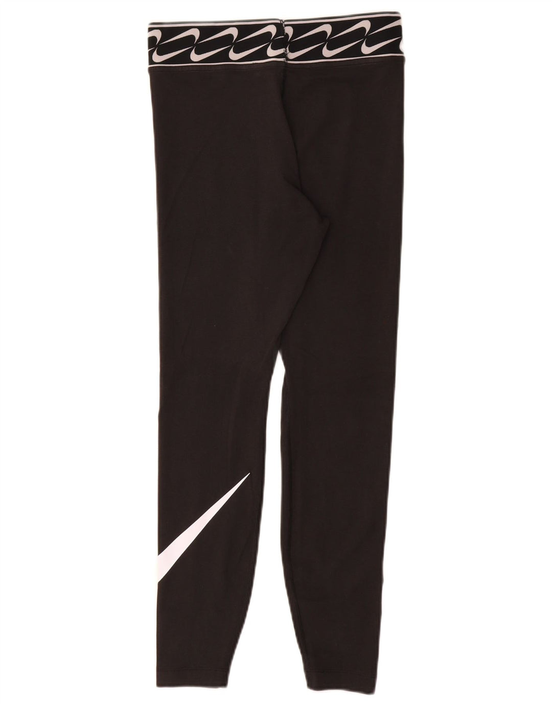 NIKE Womens Graphic Leggings UK 10 Small Schwarz Baumwolle