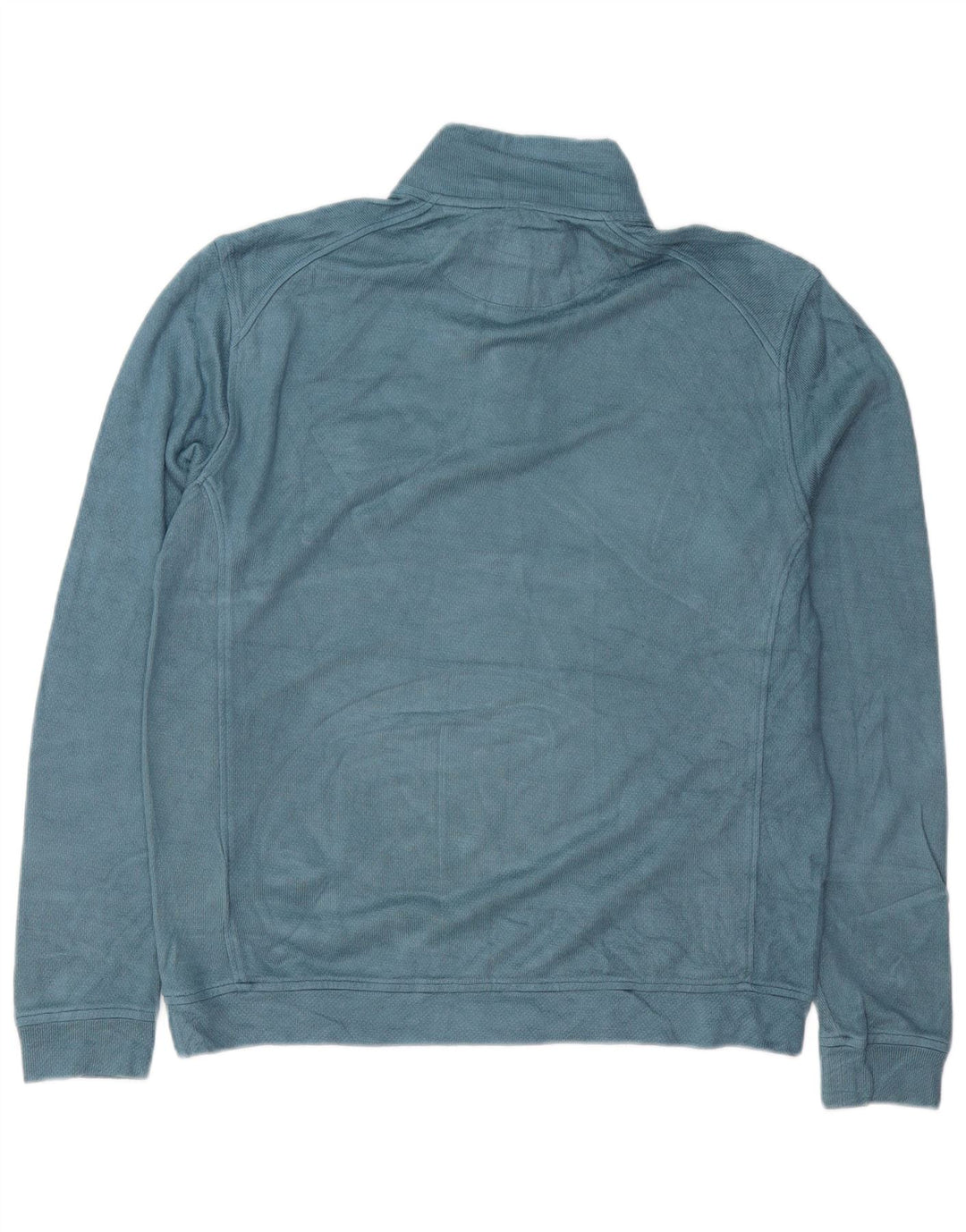 TED BAKER Herren-Sweatshirt mit Reißverschluss am Hals, Größe 4, groß, blaue Baumwolle