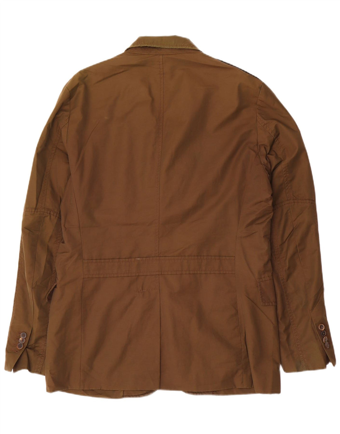 Massimo Dutti Herren-Blazer mit 3 Knöpfen, EU 52, große braune Baumwolle