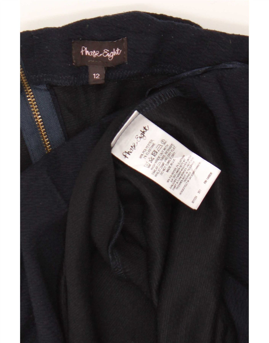 Phase Eight Gerader Damenrock UK 12 Medium W32 Marineblau Polyester