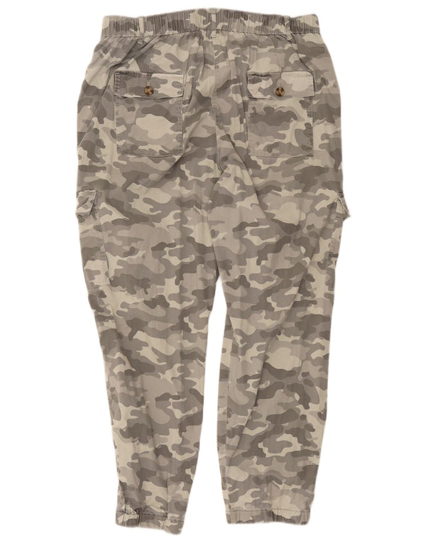 Marks & Spencer Damen Cargohose UK 18 XL W36 L28 Graue Tarnung