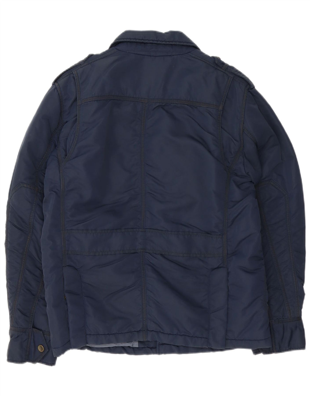 Diesel wattierte Militärjacke für Herren, UK 38, mittelmarineblaues Nylon