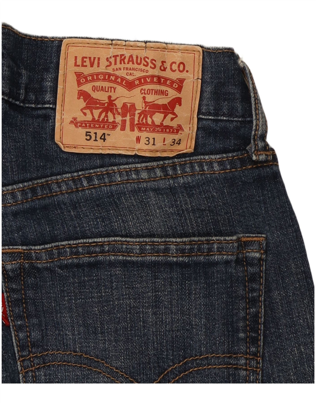 Levi's Herren 514 Straight Jeans W31 L30 Marineblau