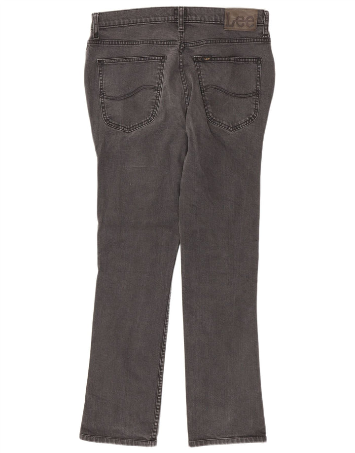 Lee Herren Brooklyn Straight Jeans W34 L30 Graue Baumwolle