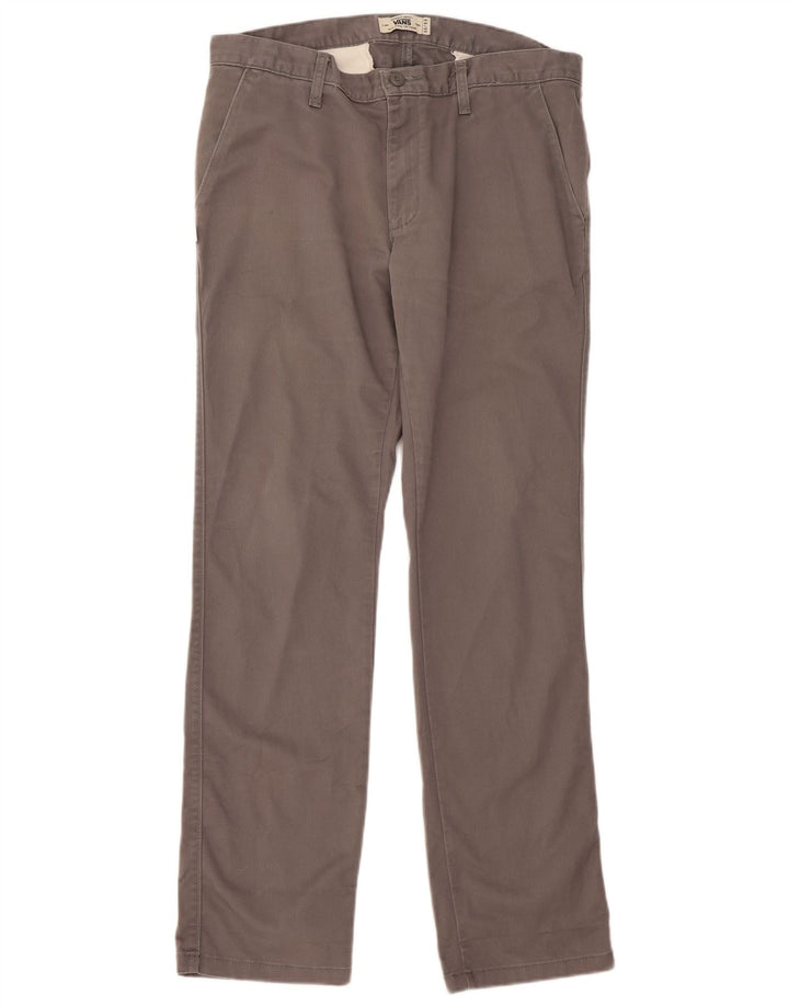 Vans Gerade Chinohose für Herren, W34, L33, Grau, Baumwolle