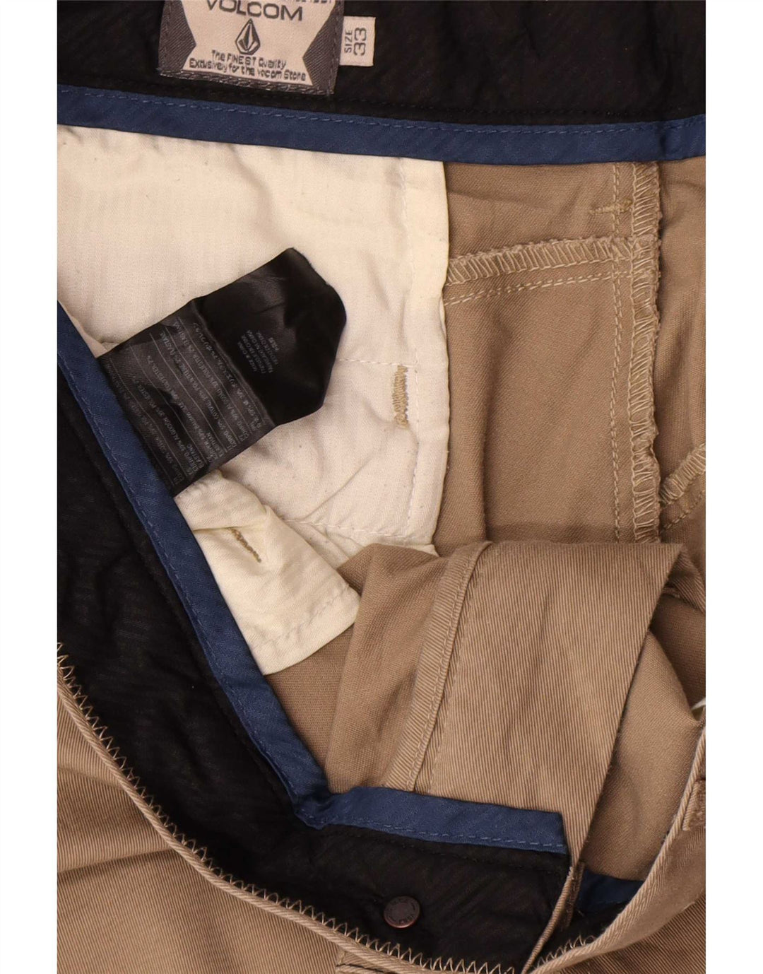 Volcom Herren Chinoshorts W33 Mittelbeige Baumwolle