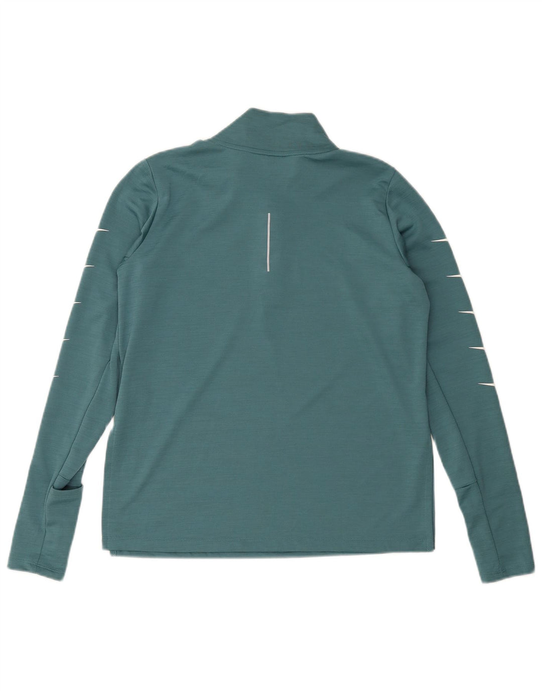 Nike Herren Dri Fit Zip Neck Graphic Top Langarm mittelgrünes Polyester