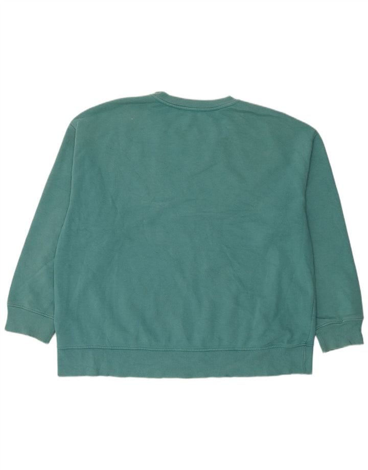 Zara Damen-Sweatshirt mit Grafik, übergroß, Größe 44, Blau, Baumwolle