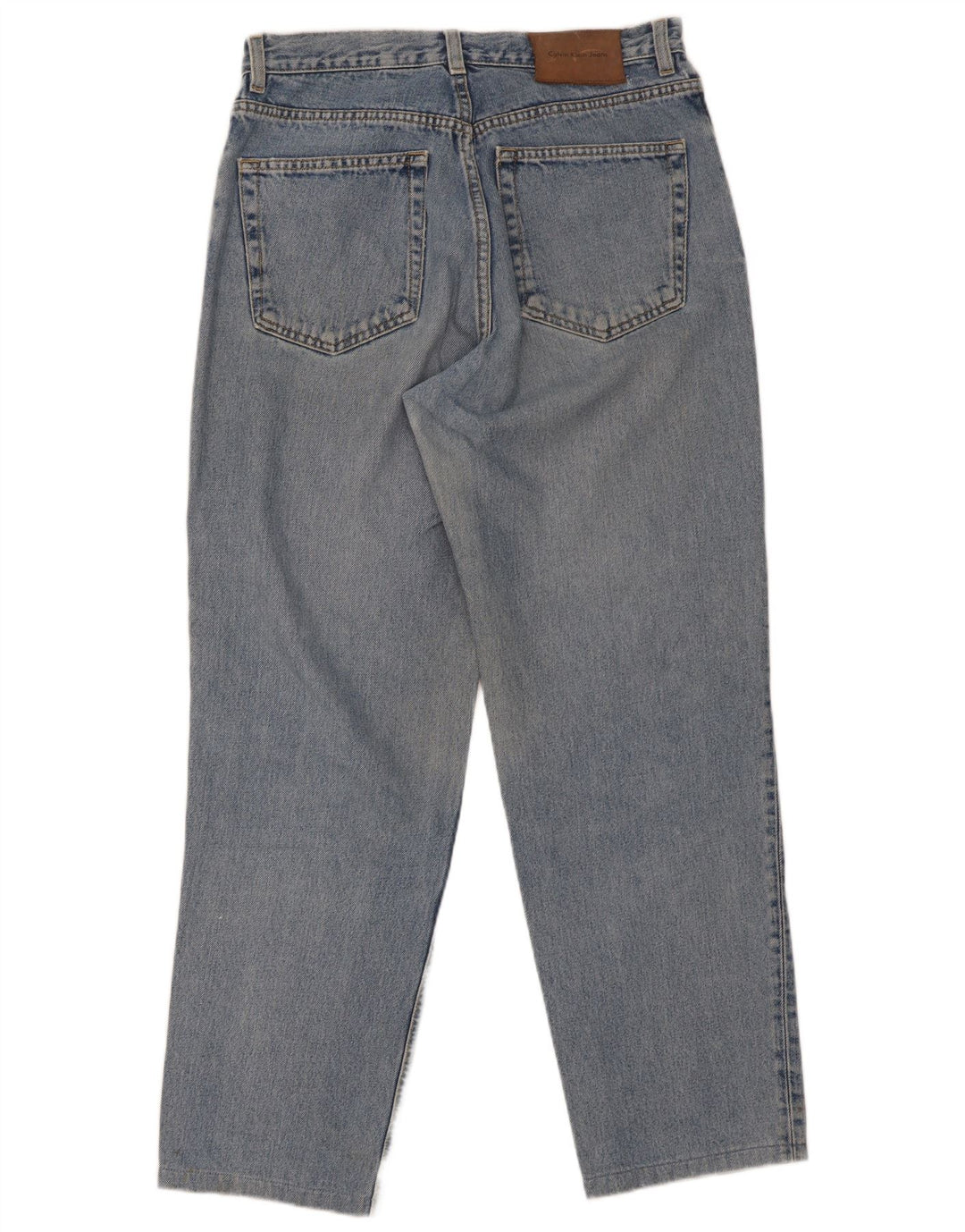 Calvin Klein Herren Straight Jeans W30 L29 Blaue Baumwolle