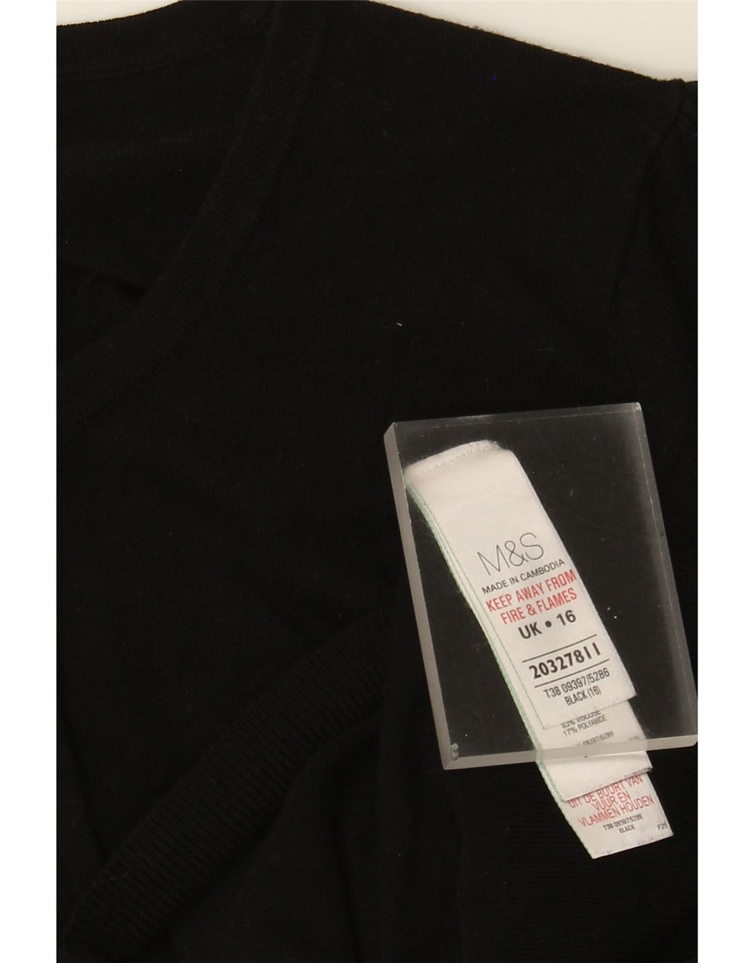 Marks & Spencer Damen-Cardigan-Pullover UK 16 Große schwarze Viskose