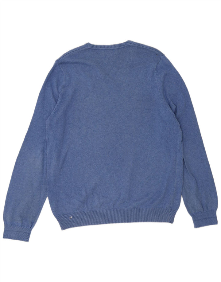 Marks & Spencer Herren-Pullover mit V-Ausschnitt, Größe L, Blau