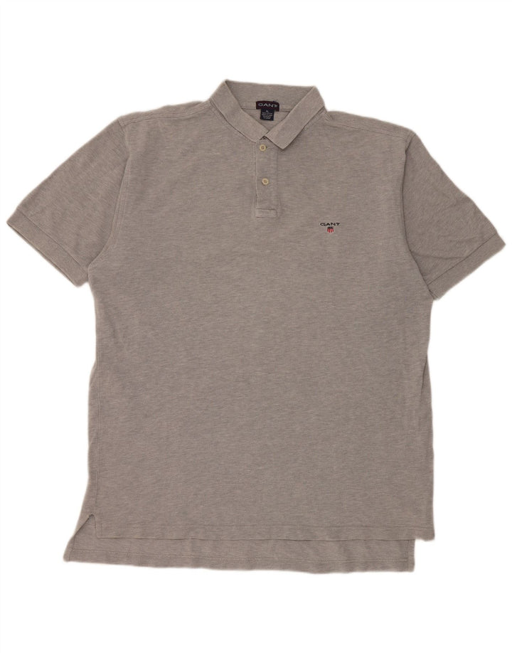Gant Herren Poloshirt XL Grau Baumwolle