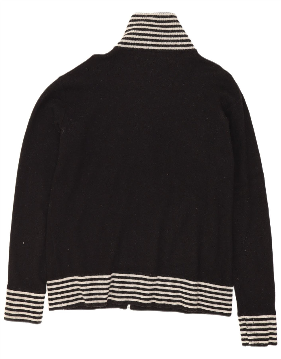 Franklin & Marshall Herren-Cardigan mit Grafik, groß, schwarz gestreift, Wolle