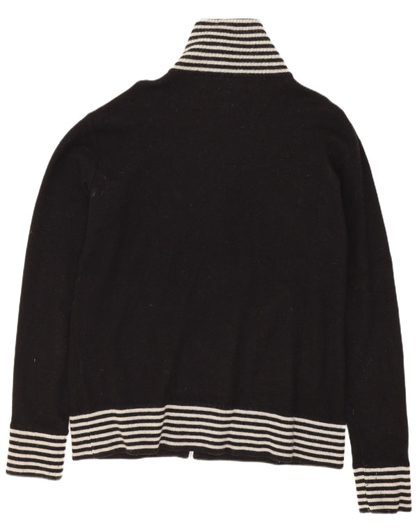 Franklin & Marshall Herren-Cardigan mit Grafik, groß, schwarz gestreift, Wolle