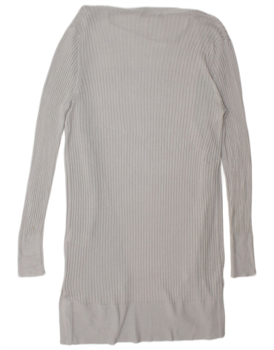 Oasis Damen Longline Open Cardigan Pullover UK 14 Mittelgraue Viskose
