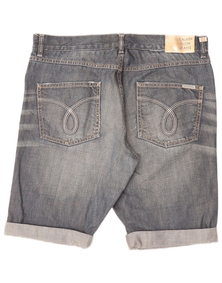 CALVIN KLEIN Herren Jeansshorts W34 Large Blau