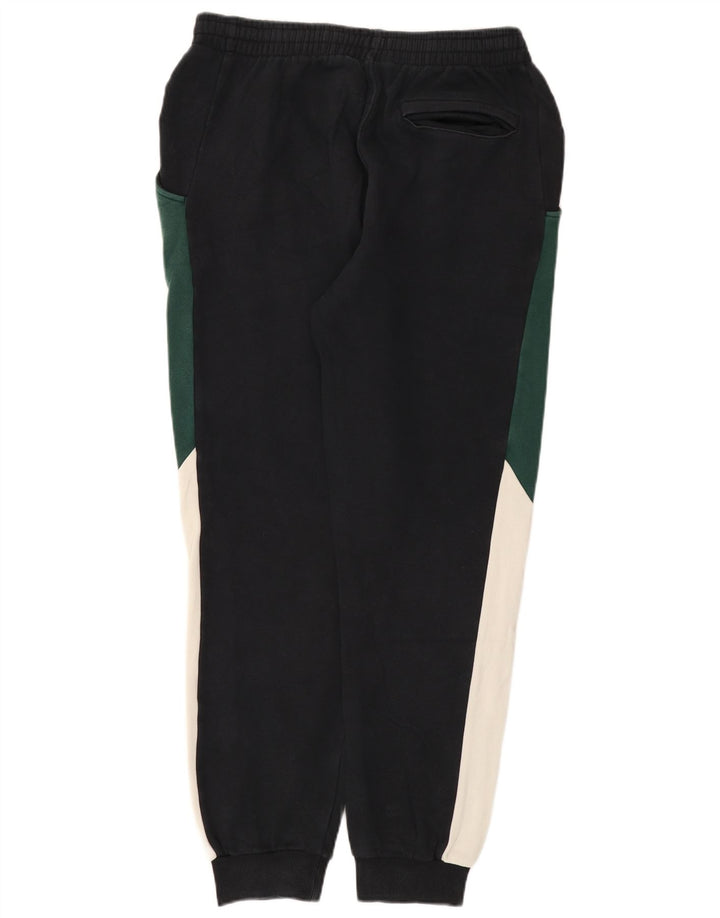 Kappa Herren-Trainingshose, Jogginghose, Mittelschwarz, Colourblock-Baumwolle