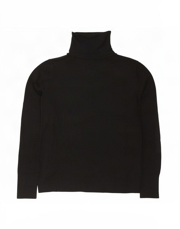 Gap Mens Roll Neck Jumper Sweater Small Black Cotton