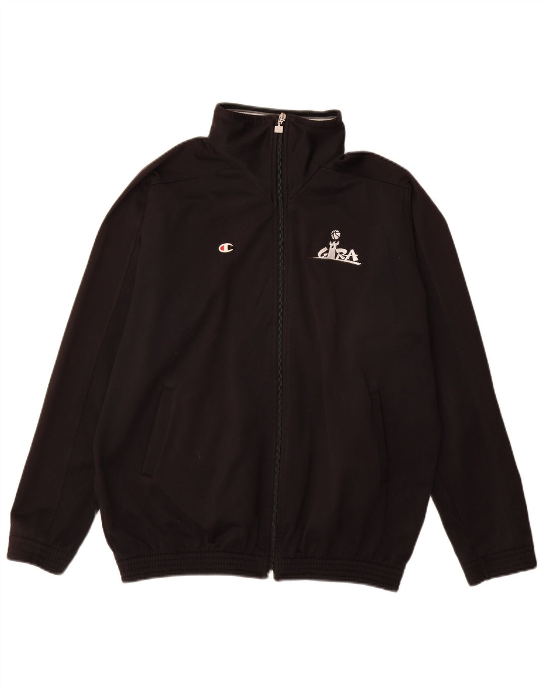 Champion Jungen-Trainingsanzugoberteil mit lockerer Passform, 15–16 Jahre, schwarzes Polyester
