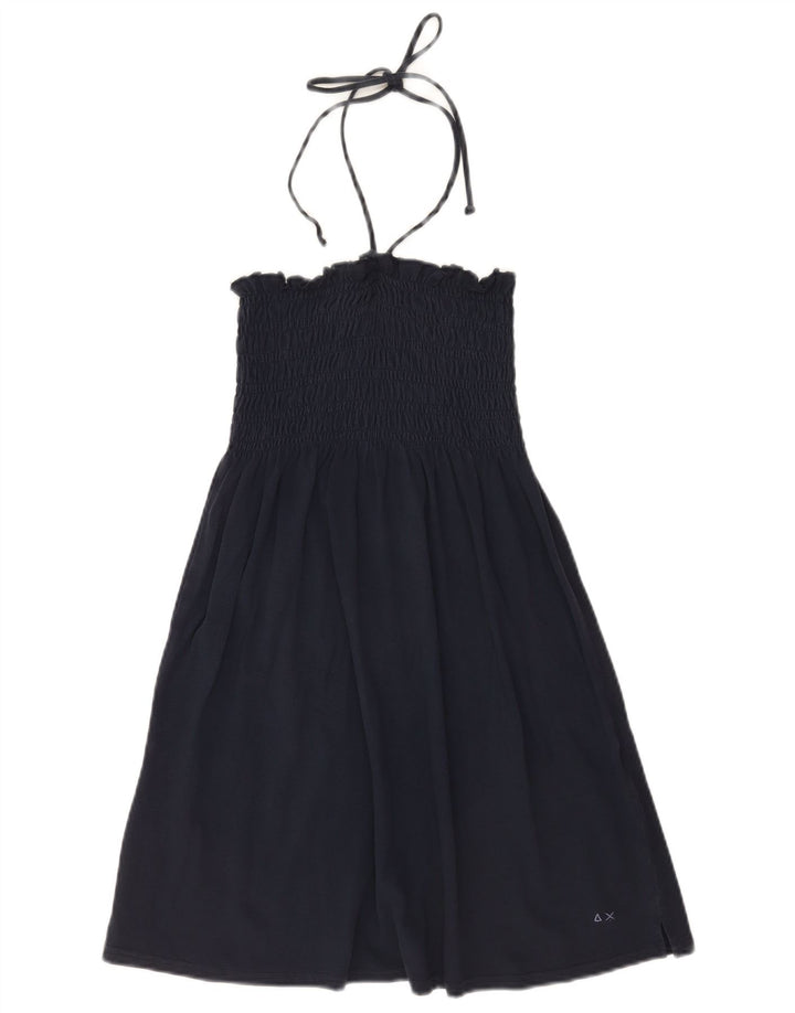 Sun68 Damen Neckholder-Kleid UK 18 XL Marineblau