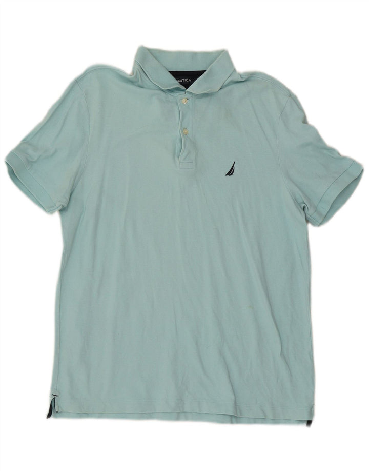 Nautica Herren-Poloshirt, große türkisfarbene Baumwolle
