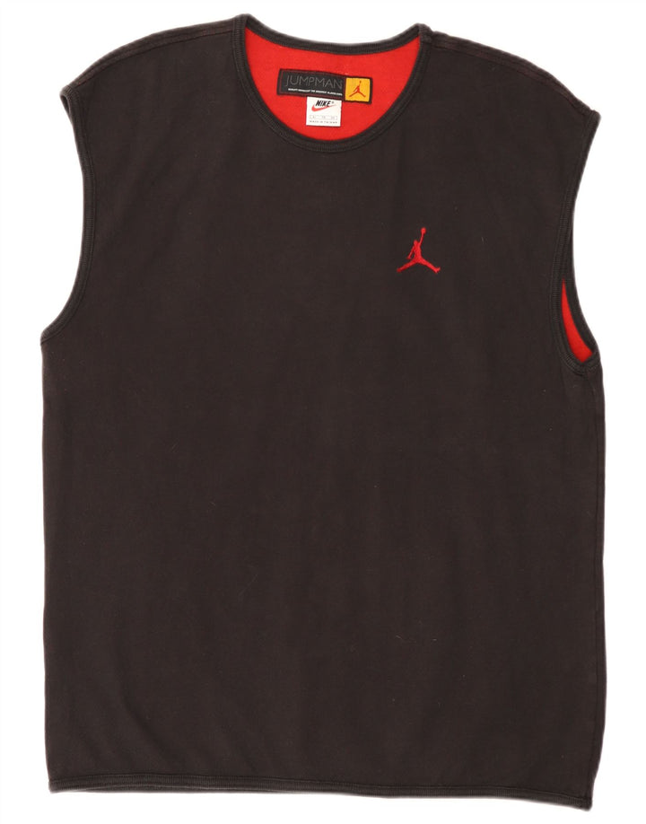 NIKE Mens Vest Top XL Black Cotton