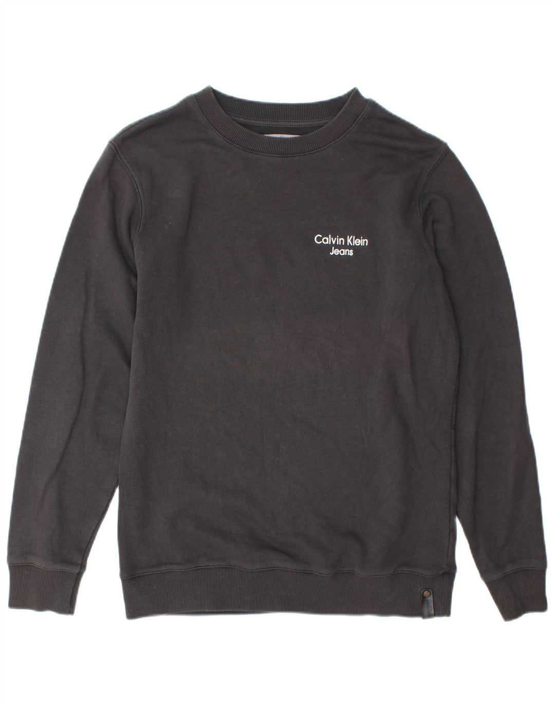 Calvin Klein Jeans Herren-Sweatshirt mit normaler Passform, Größe S, graue Baumwolle