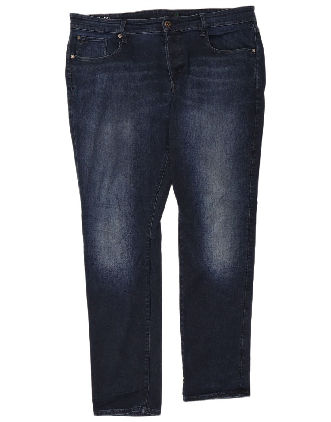 G-STAR Herren 3301 Straight Tapered Jeans W38 L34 Blaue Baumwolle