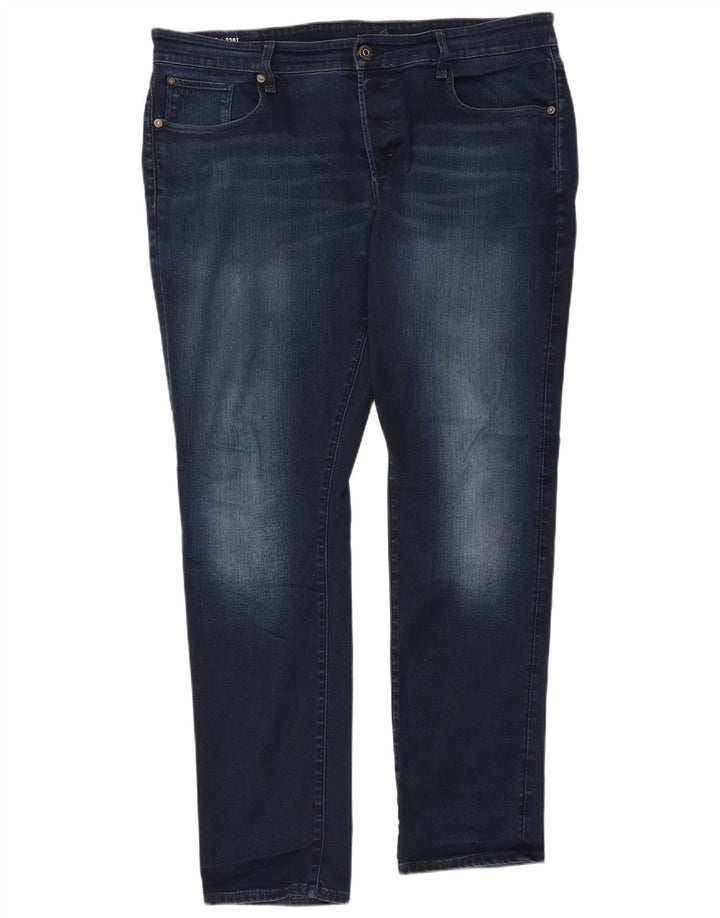 G-STAR Herren 3301 Straight Tapered Jeans W38 L34 Blaue Baumwolle