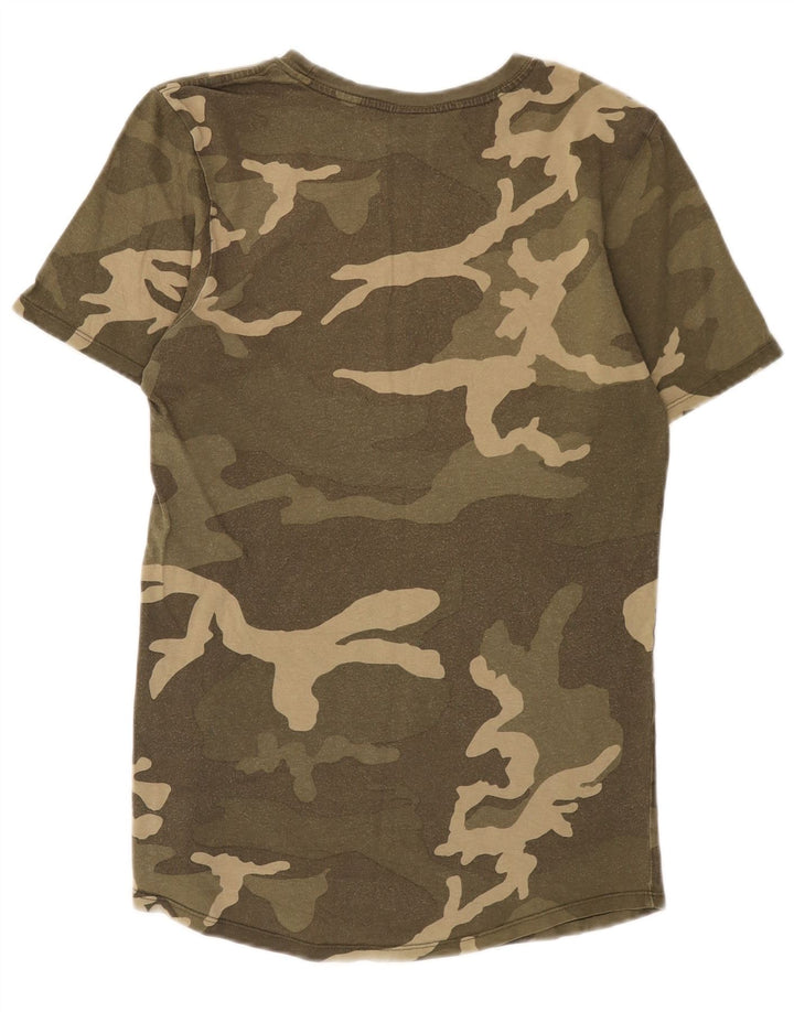 Nike Herren-T-Shirt mit Grafik, Größe S, Khaki, Camouflage, Baumwolle