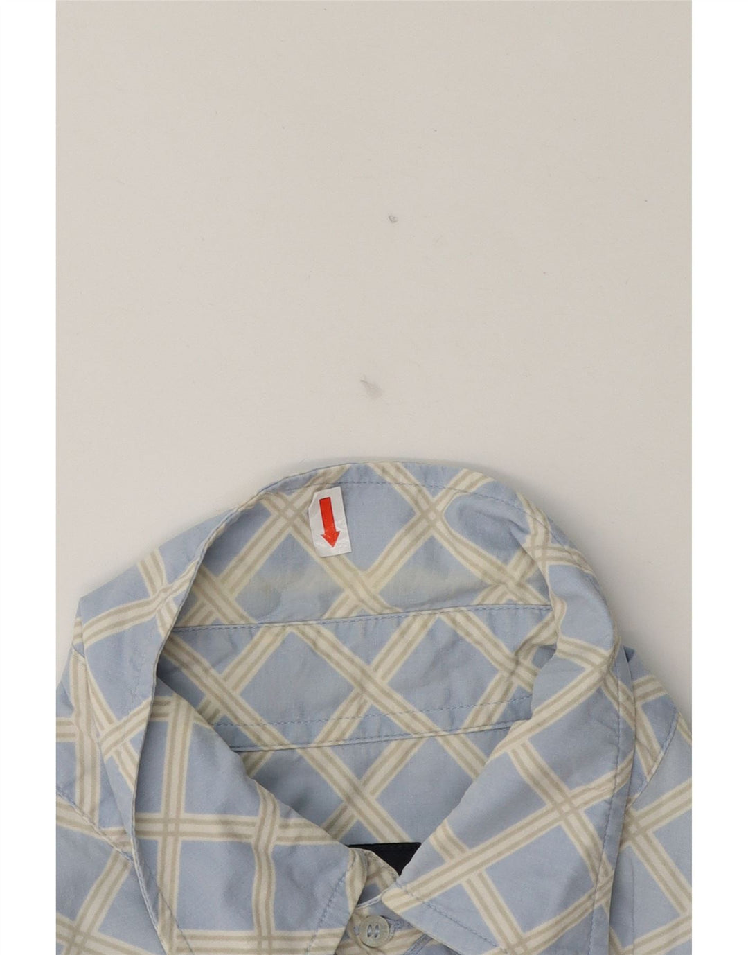 TRUSSARDI JEANS Mens Shirt Medium Blue Check Vintage Trussardi Jeans and Second-Hand Trussardi Jeans from Messina Hembry 