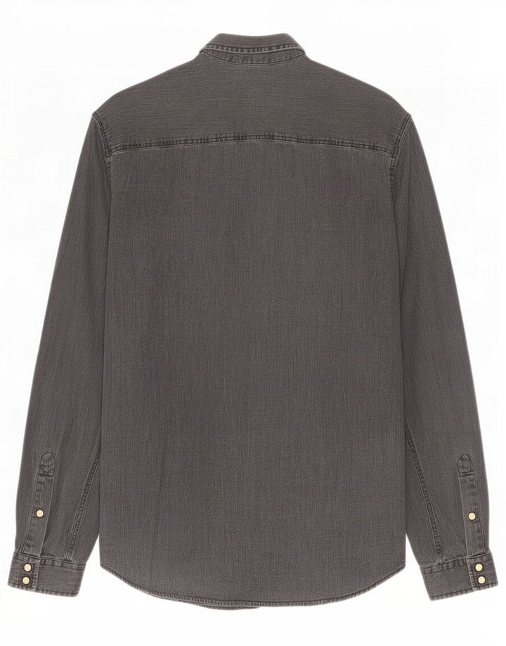 Jack & Jones Herren-Jeanshemd aus mittelgrauer Baumwolle