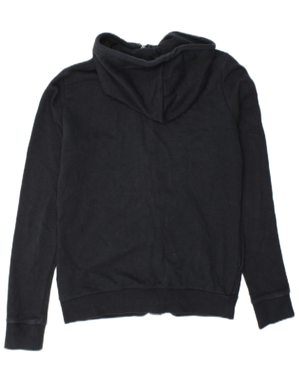 Puma Womens Graphic Zip Hoodie Pullover UK 6 XS Marineblau Farbblock