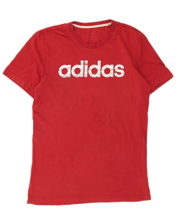 Adidas Mens Graphic T-Shirt Top Small Red Cotton