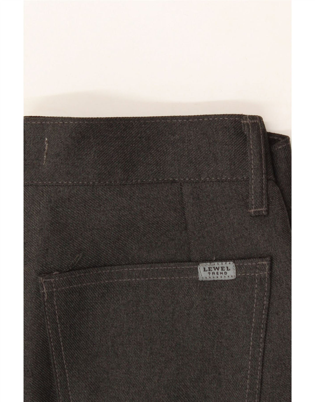 VINTAGE Womens Straight Casual Trousers IT 46 Large W30 L28 Grey Polyester Vintage Vintage and Second-Hand Vintage from Messina Hembry 