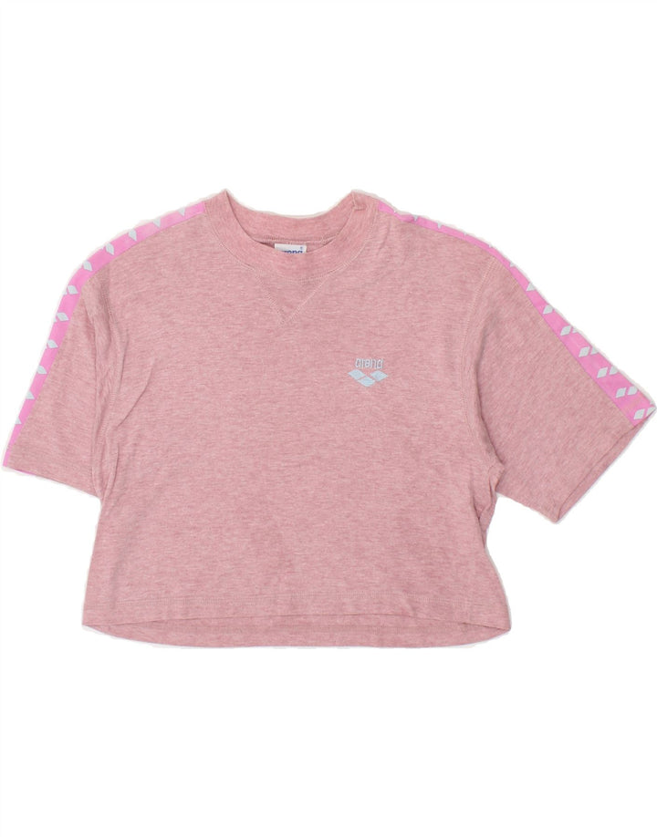 ARENA Womens Crop T-Shirt Top UK 10 Small Pink Polyester Vintage Arena and Second-Hand Arena from Messina Hembry 