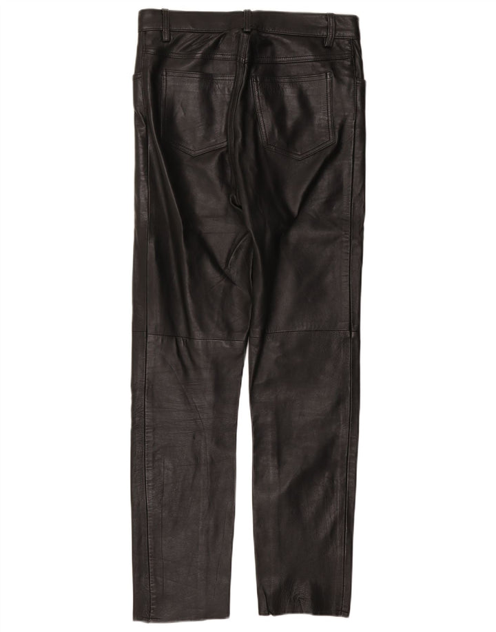 Vintage Damen gerade Hose W30 L30 Schwarz