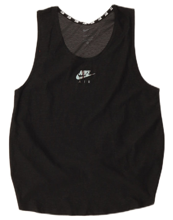 Nike Damen Dri Fit Weste Top UK 10 Small Schwarz Polyester