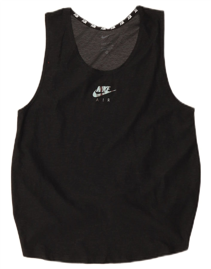 Nike Damen Dri Fit Weste Top UK 10 Small Schwarz Polyester