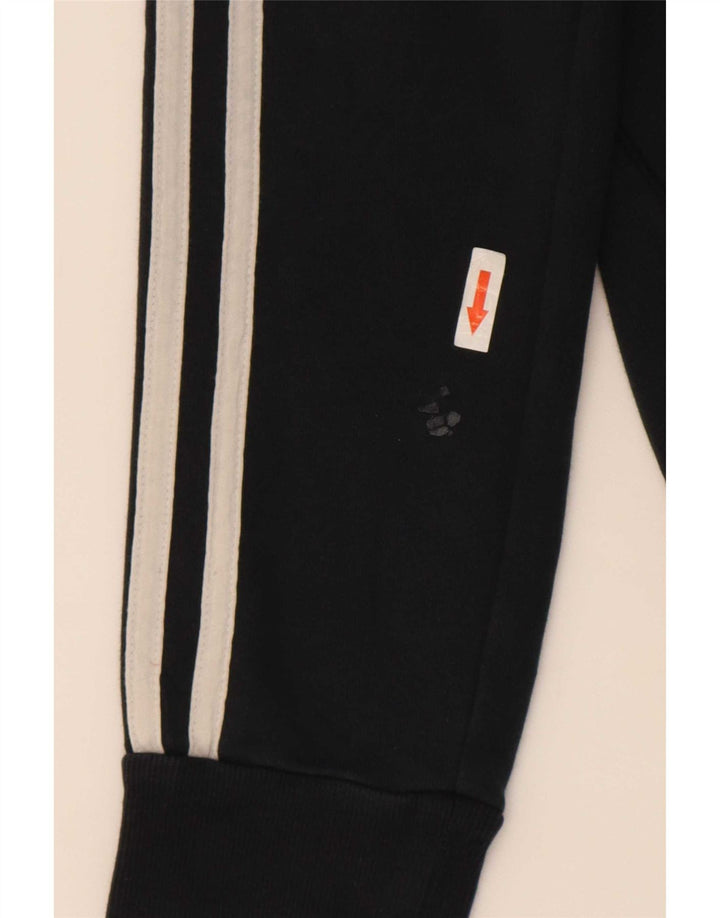 Adidas Damen Trainingsanzug Top Jacke UK 8/10 Small Schwarz Baumwolle