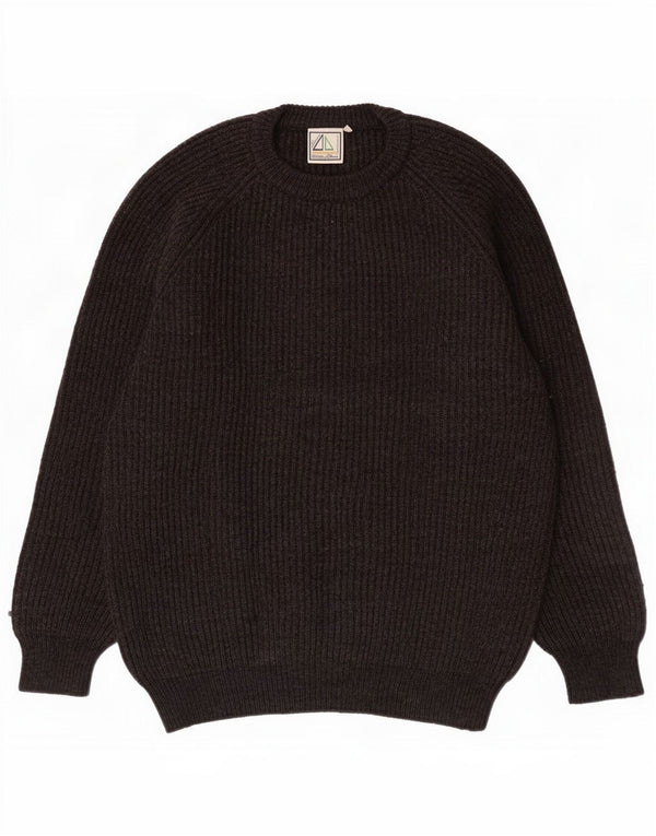 Vintage Herren Pullover mit Rundhalsausschnitt IT 50 Large Grau