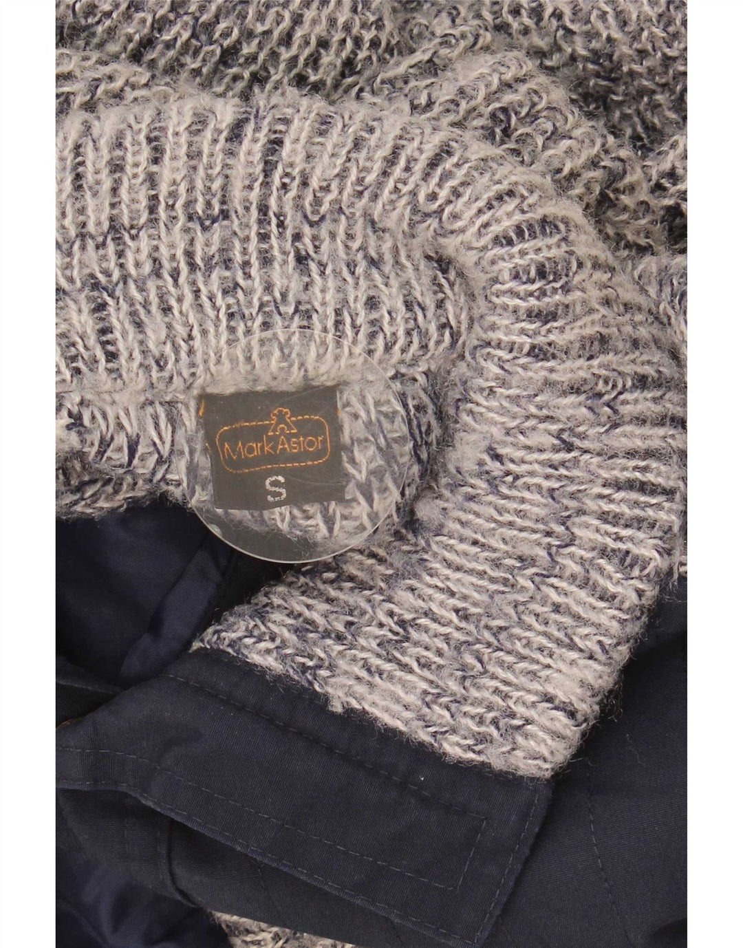 Mark Astor Herren-Strickjacke, klein, marineblau geflecktes Polyacryl