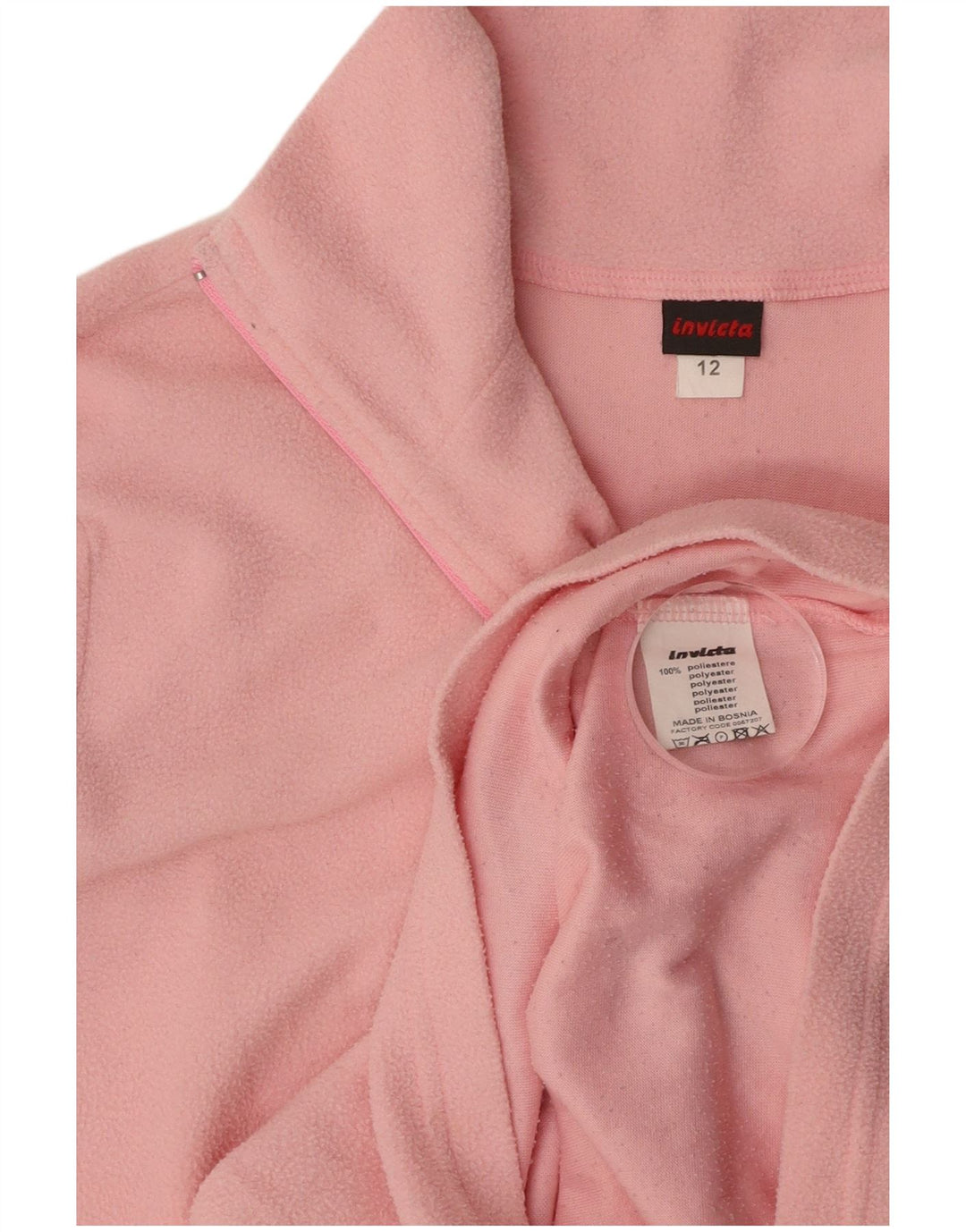 INVICTA Damen-Fleecepullover mit Reißverschluss am Hals, UK 12, Mittelrosa, Polyester