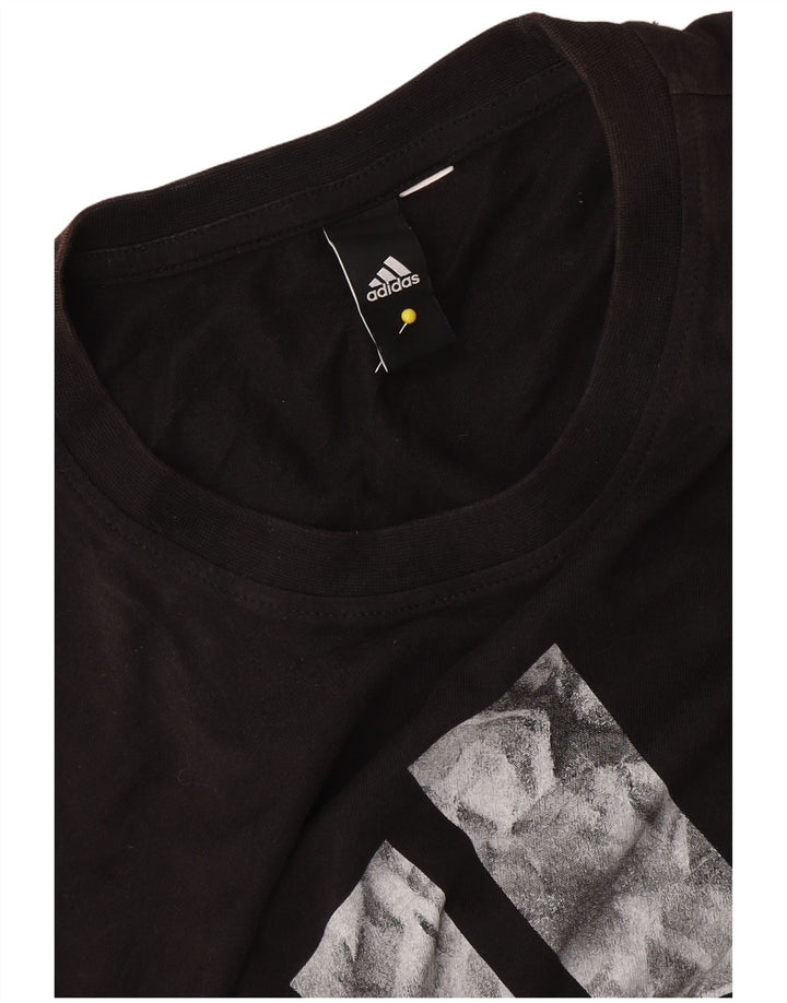 Adidas Herren Grafik T-Shirt Top Medium Schwarz Colourblock