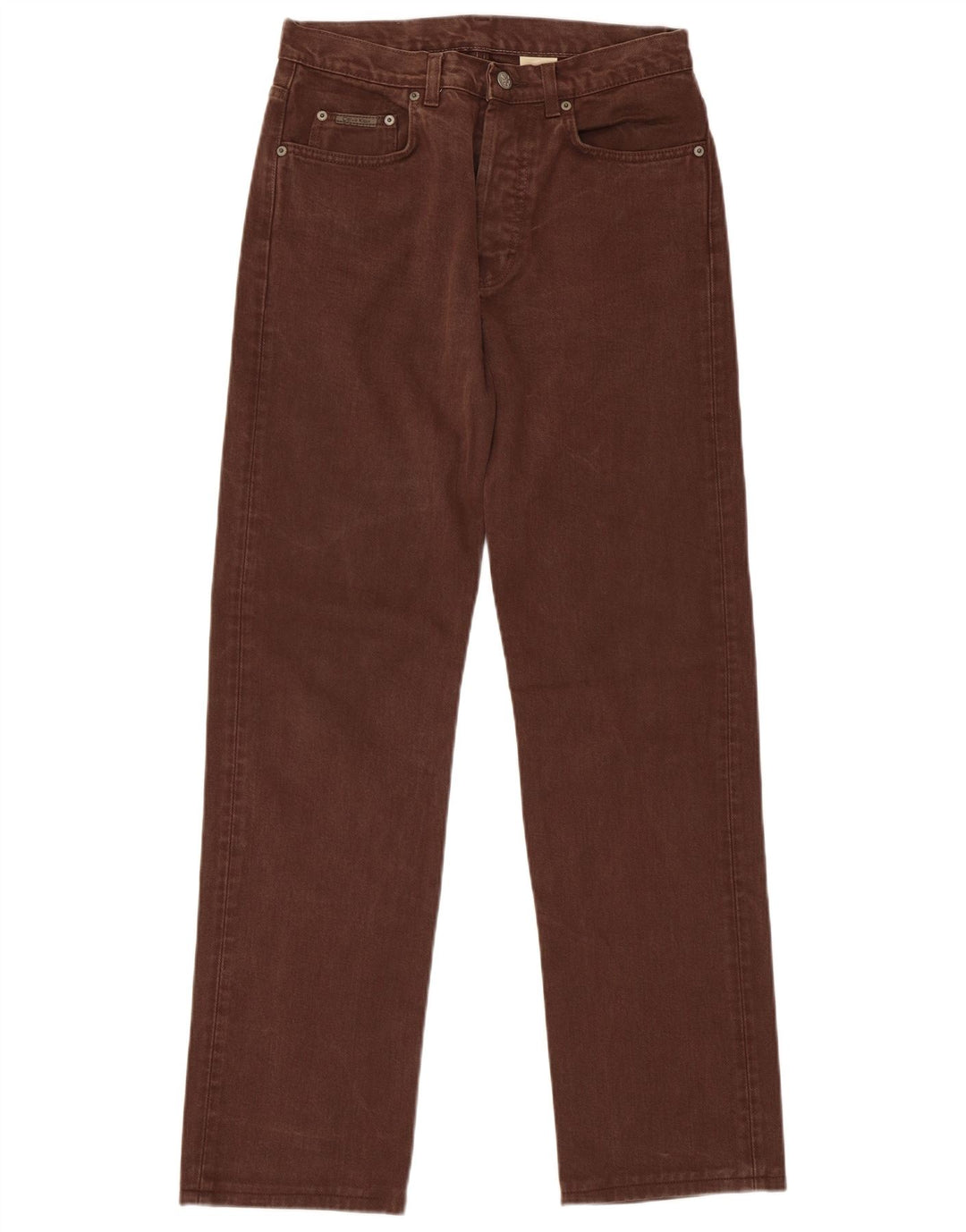 Calvin Klein Herren Straight Jeans W30 L31 Braune Baumwolle