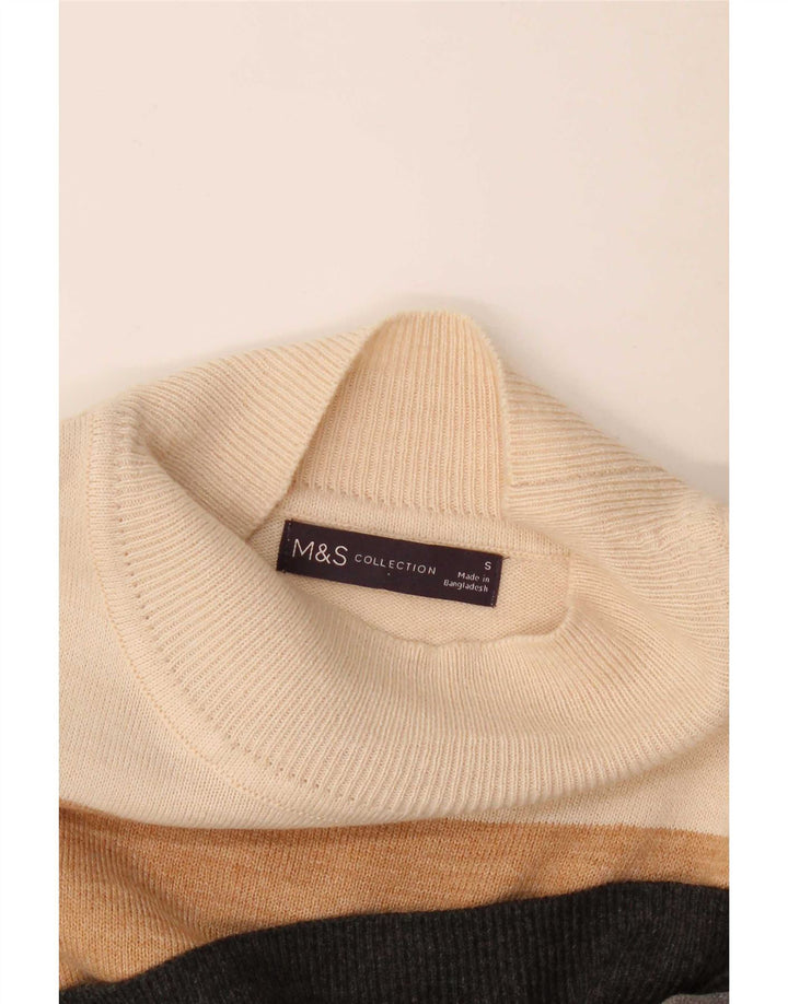 Marks & Spencer Rollkragenpullover für Damen, Gr. 10, Größe S, Mehrfarbig