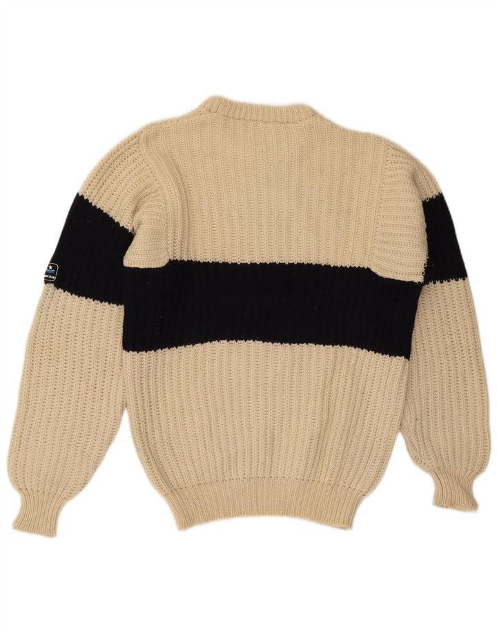 Ocean Star Herren-Pullover mit Rundhalsausschnitt, Größe 48, Mittelbeige, Farbblock